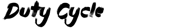 Duty Cycle font preview